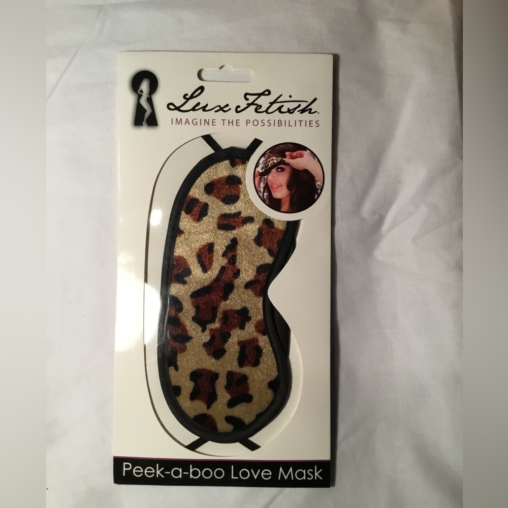 Lux Fetish Leopard Print Love Mask